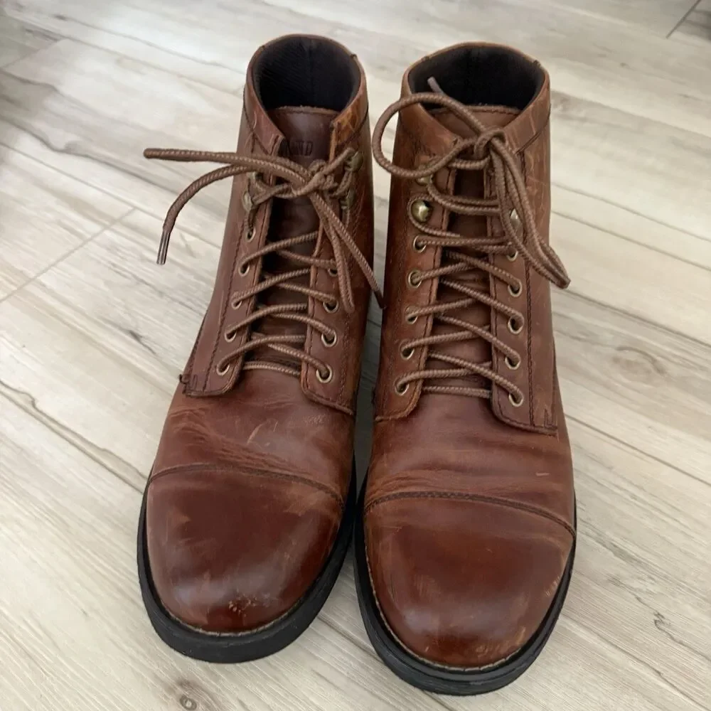Eastland Men's High Fidelity 7204-04 Tan Brown Leather Boots Size 10W